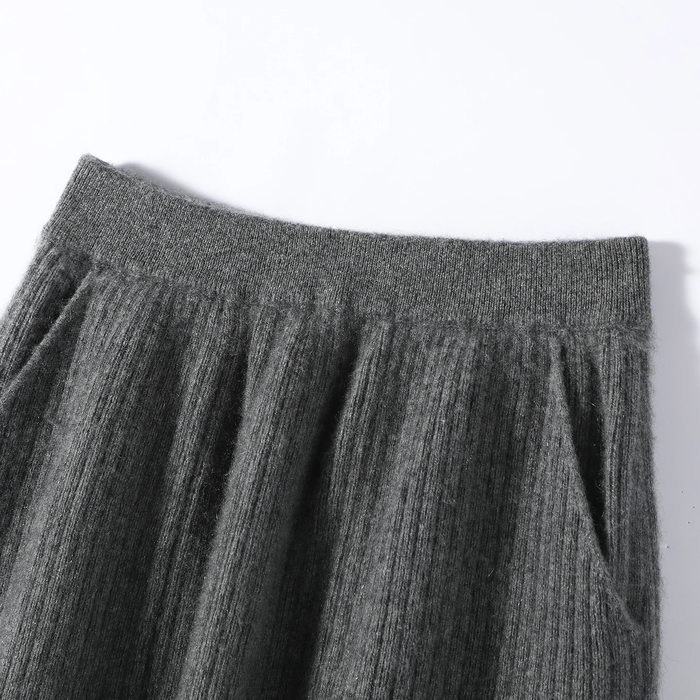 Gonna lunga in cashmere 100% da donna nuova di alta qualità elegante autunno inverno lavorata a maglia morbida calda a vita alta gonna lunga dritta con tasche