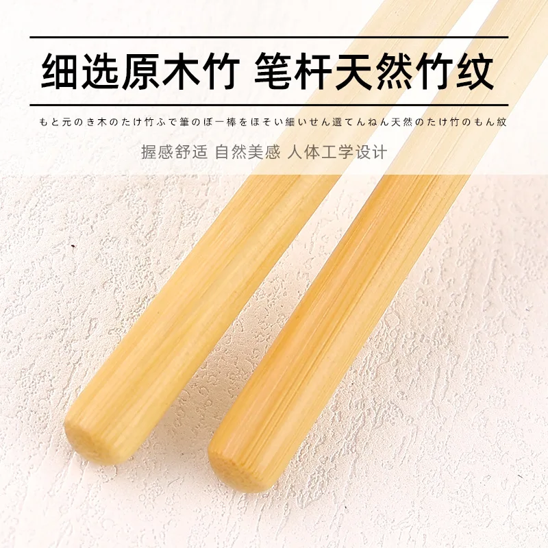 50Sets Natural Wooden Nail Brush Set Nail Sweep Pen Light Therapy Pen Method Crescent Pen Smudge Pen Gradient Brush