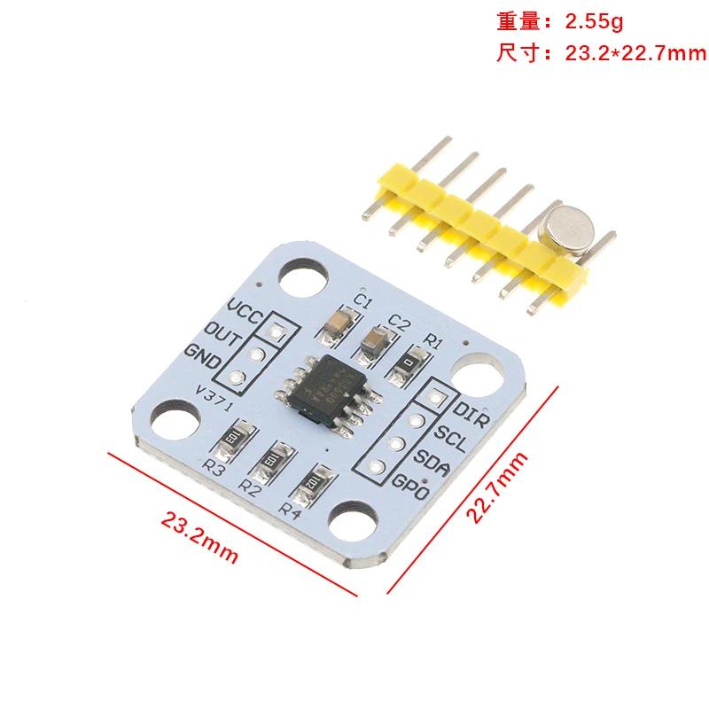 AS5600 Magnetische Encoder Magnetische Inductie Hoek Meting Sensor Module 12bit Hoge Precisie