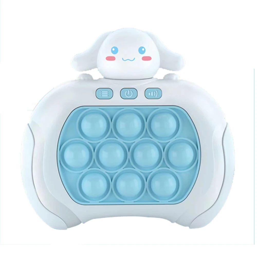 Sanrio Stitch Quick Push Bubbles Game Machine Kids Fun Whac-A-Mole Squeezing Anti Stress Sensory Bubble Fidget Toy Gifts