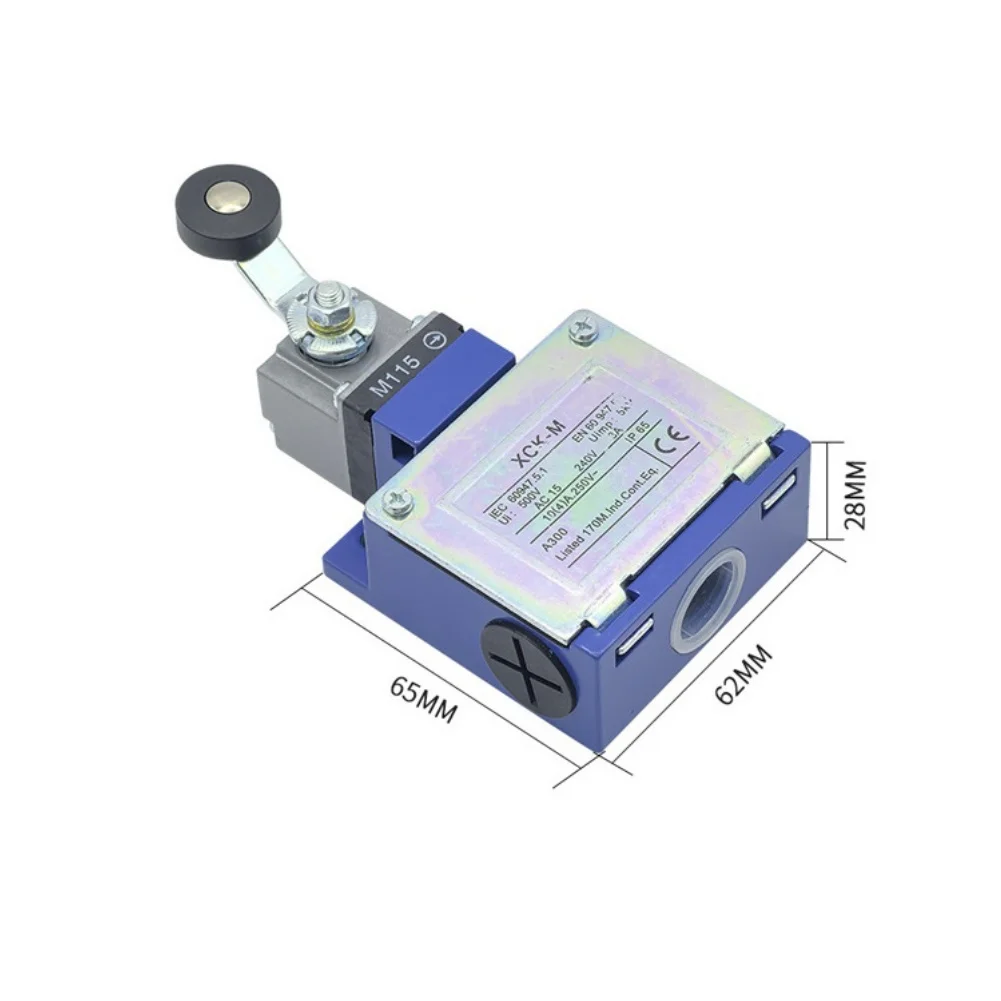 M115 IP66 Rated Travel Limit Switch 240V 3A with Aluminum Alloy Housing and Silver Alloy Contacts for Reliable Sensing
