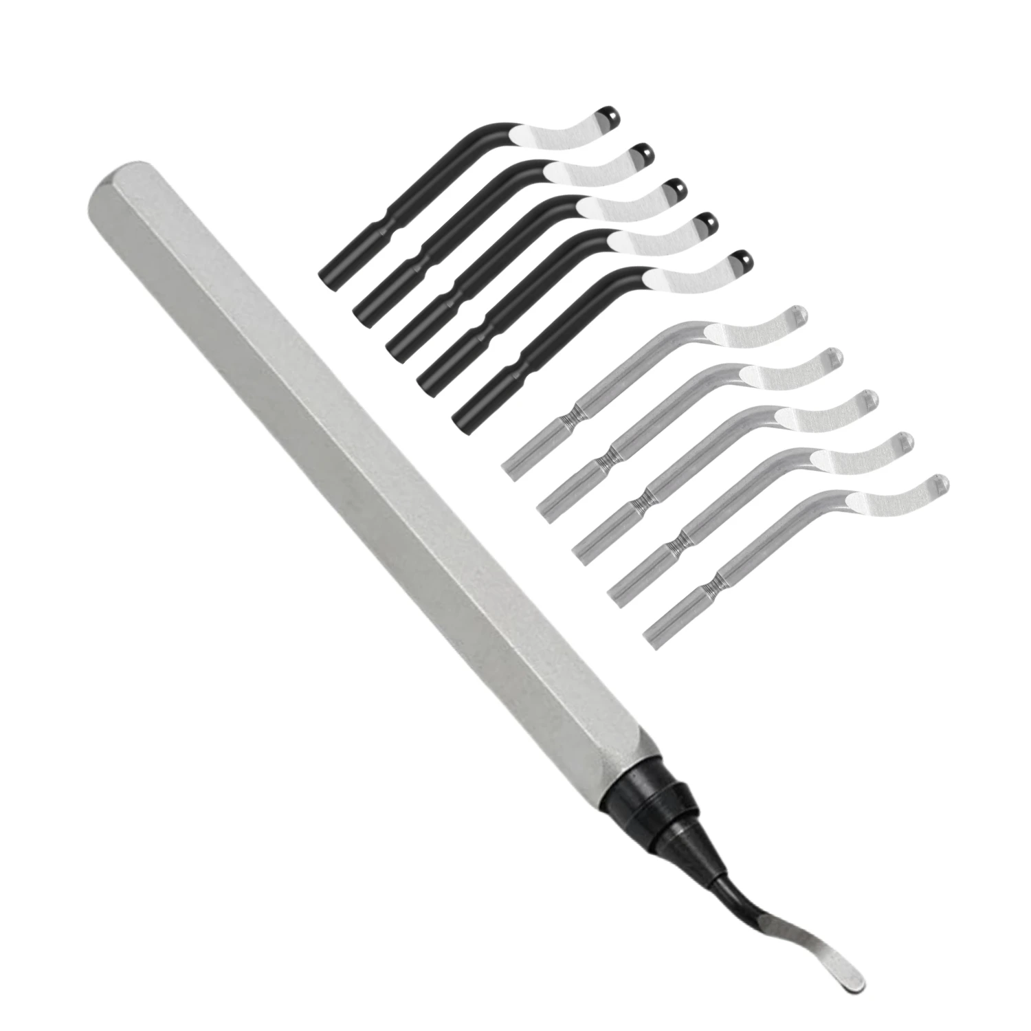 Deburring Tool with 11 High Speed Steel Blades Edge Burr Removing Tool for Metal Resin Copper Plastic PVC Pipes 3D Printed Edges