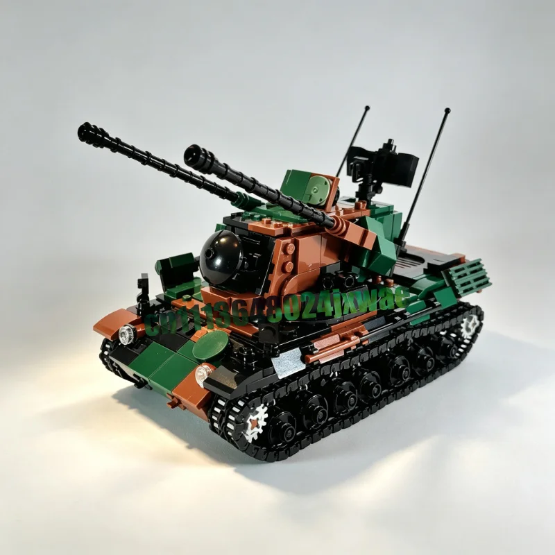 1065PCS Flakpanzer Gepard Tank MOC Model Custom Puzzle Army Model Building Blocks DIY Creative Assembly Educational Toy Gifts