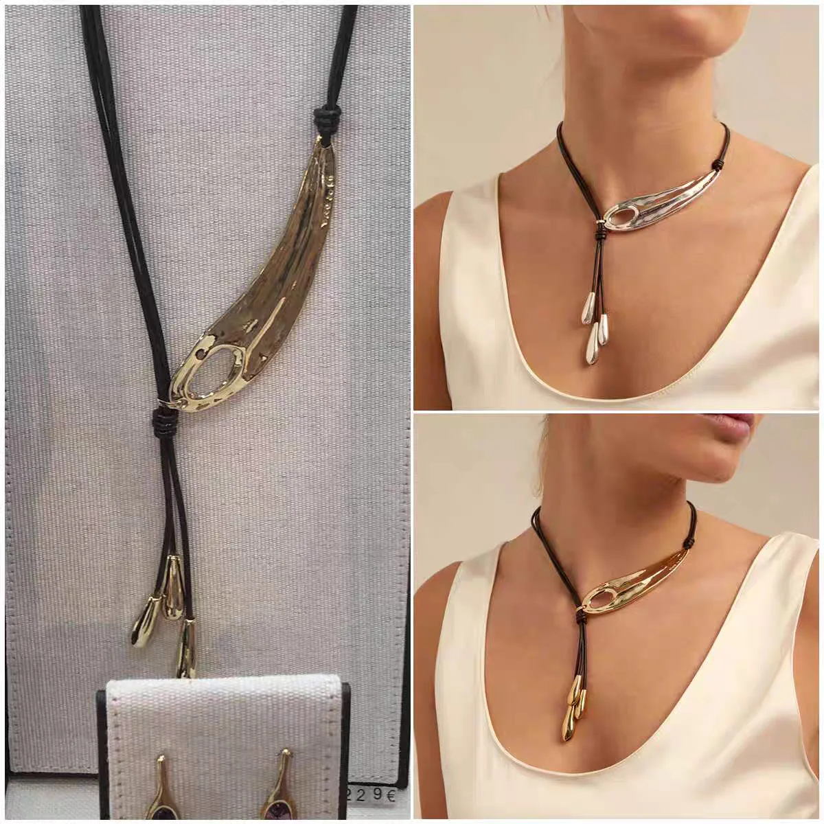 

Spain UNOde50 niche design Y shape splicing necklace female collarbone chain ins personality fashion