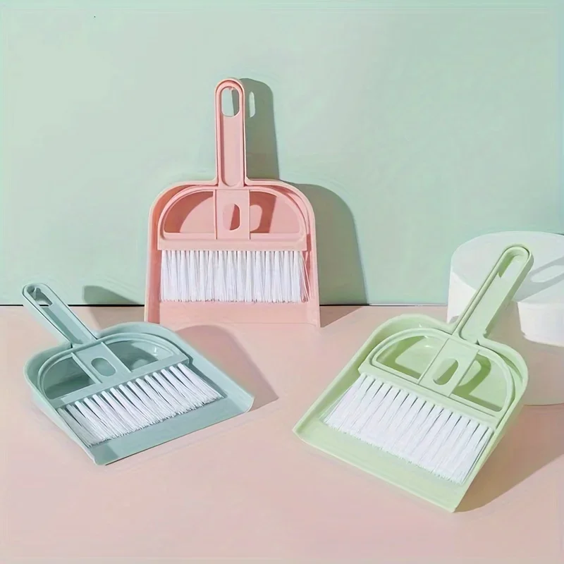 Mini desktop dustpan and brush set - used for household cleaning - sweeping shovel small broom for living room, bedroom, kitchen