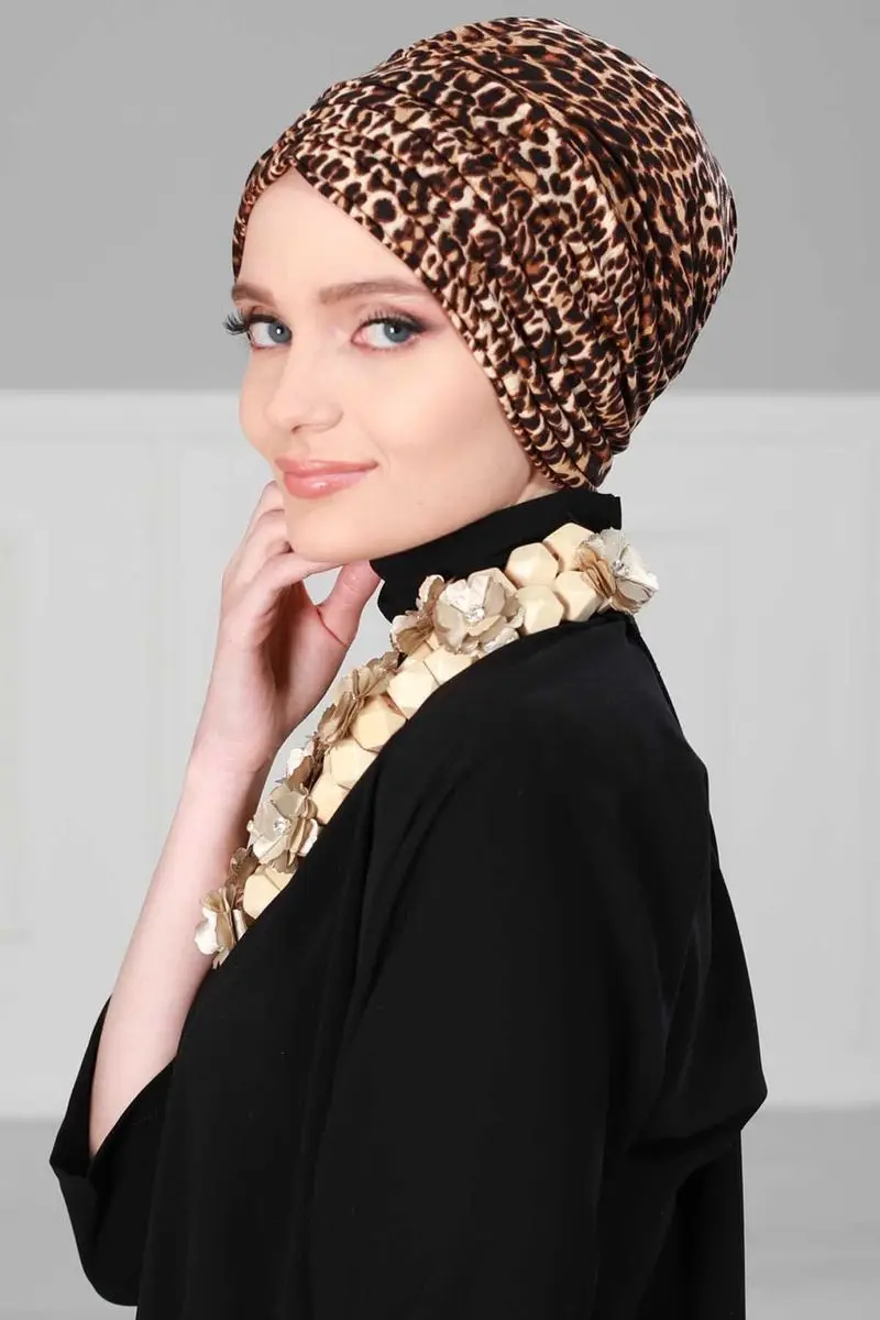 Plissee gekämmte gemusterten Knochen leopard muster