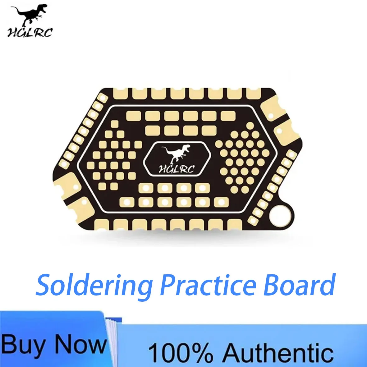 HGLRC Double-Sided Full Copper PCB Soldering Trainer, Anti-Oxidation Compact Size for Beginner FPV Drone Skill Practice