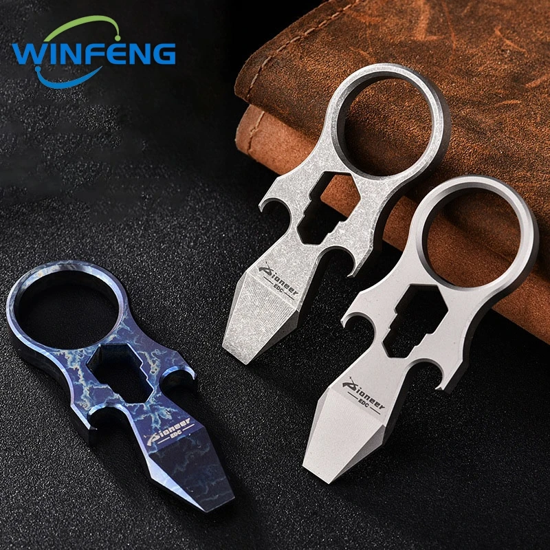 Imagem -05 - Multifunções Titanium Alloy Hexagon Wrench Abridor de Garrafas Autodefesa Ferramentas Edc Acampamento ao ar Livre Suprimentos de Sobrevivência