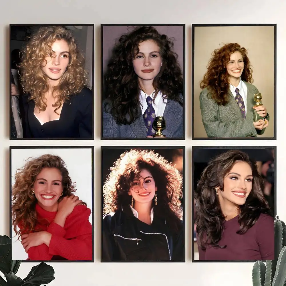 Renowned Actor J-Julia Roberts Poster Decorative Wall Art Stickers Mural For Home Living Room Hallway Decor Gift
