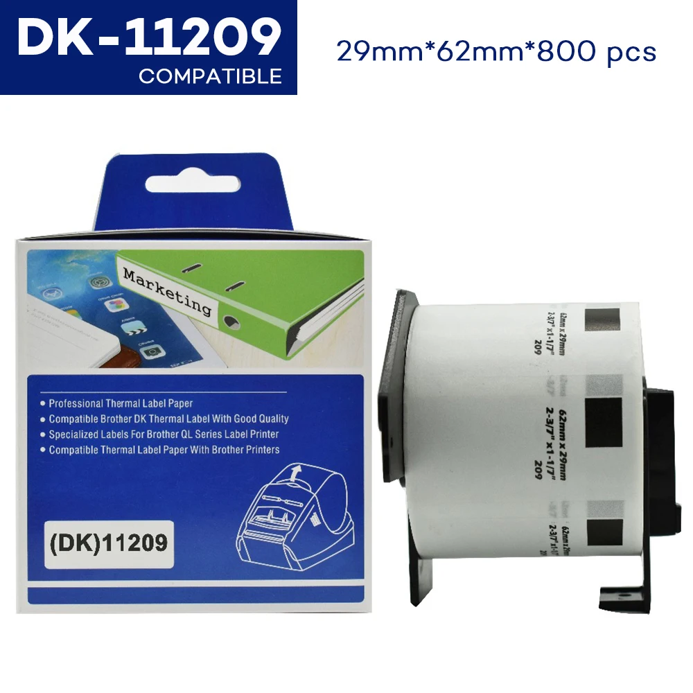 DK-1209 DK-11209 Compatible Brother thermal printer QL-500 QL-570 DK-1209 DK11209 sticker Die-Cut Standard Address Labels