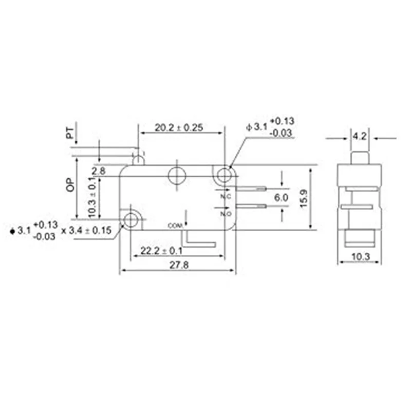 BAAM-10Pcs العالمي الميكروويف باب فرن الفريزر مايكرو نوع الحد التبديل سلسلة التيار المتناوب/تيار مستمر 125 فولت 250 فولت V-15-1C25 المفاجئة العمل