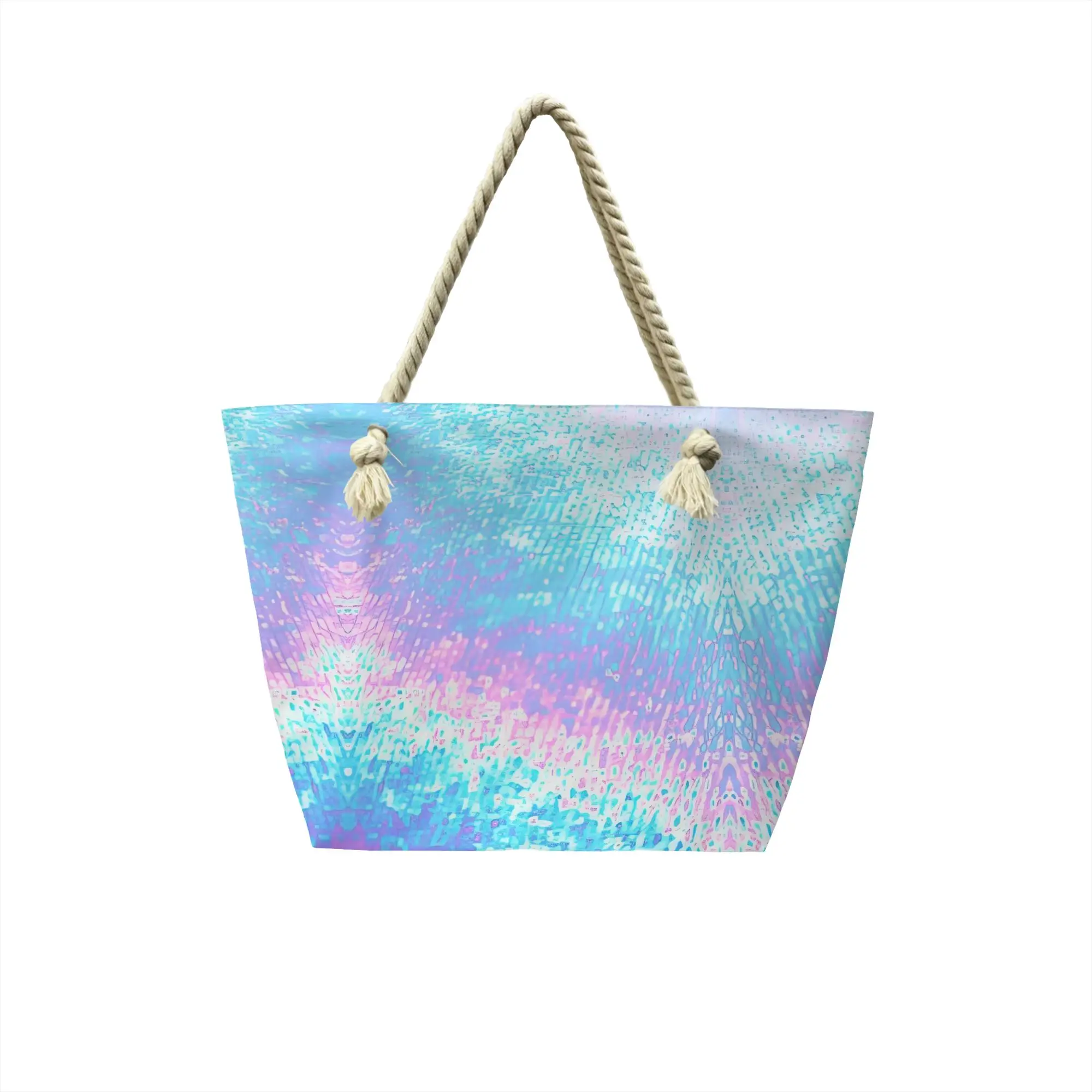 Tie Dye Groceries Shopping Bags Kawaii Printed Canvas Shopper Tote Shoulder Bags Large Capacity Portable Vintage Style Handbag