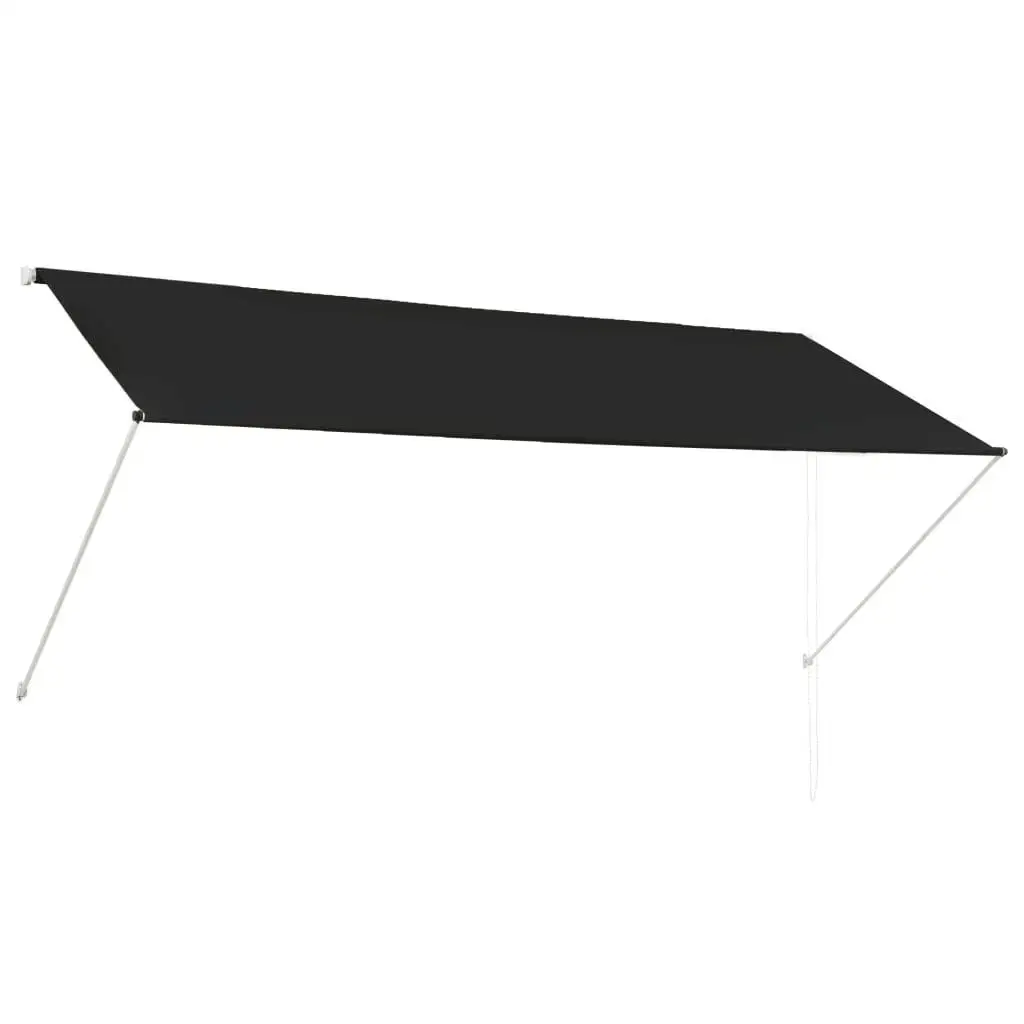 Portable Retractable Awning 118.1''x59.1'' in Anthracite Color - Waterproof Outdoor Shade Solution