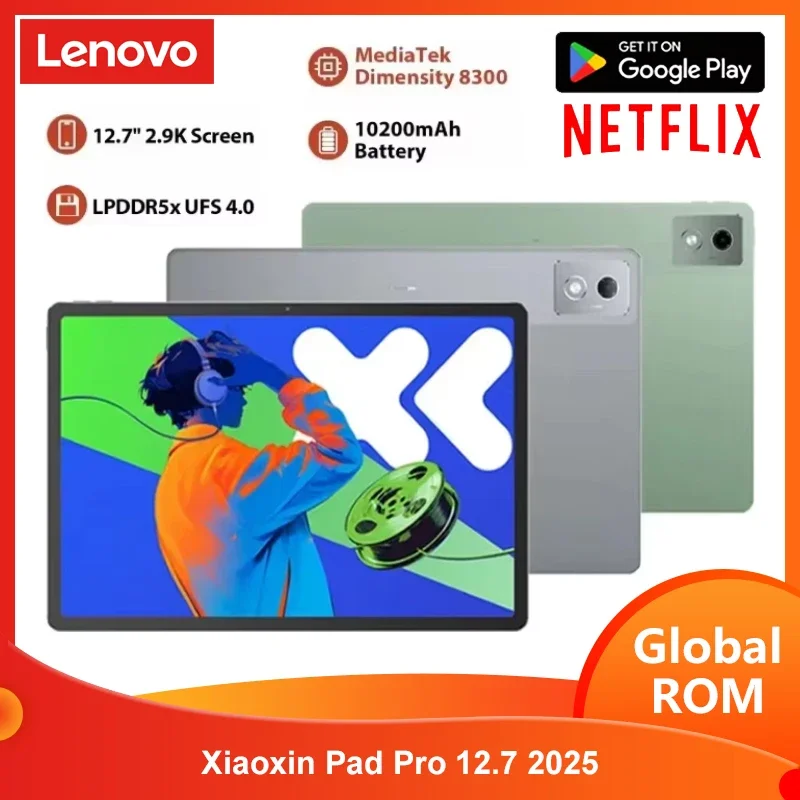 Original Lenovo Xiaoxin Pad Pro 2025 2.9k Resolution 144Hz LCD MTK Dimensity 8300 12.7inch Big Tablet 10200mAh WIFI Android