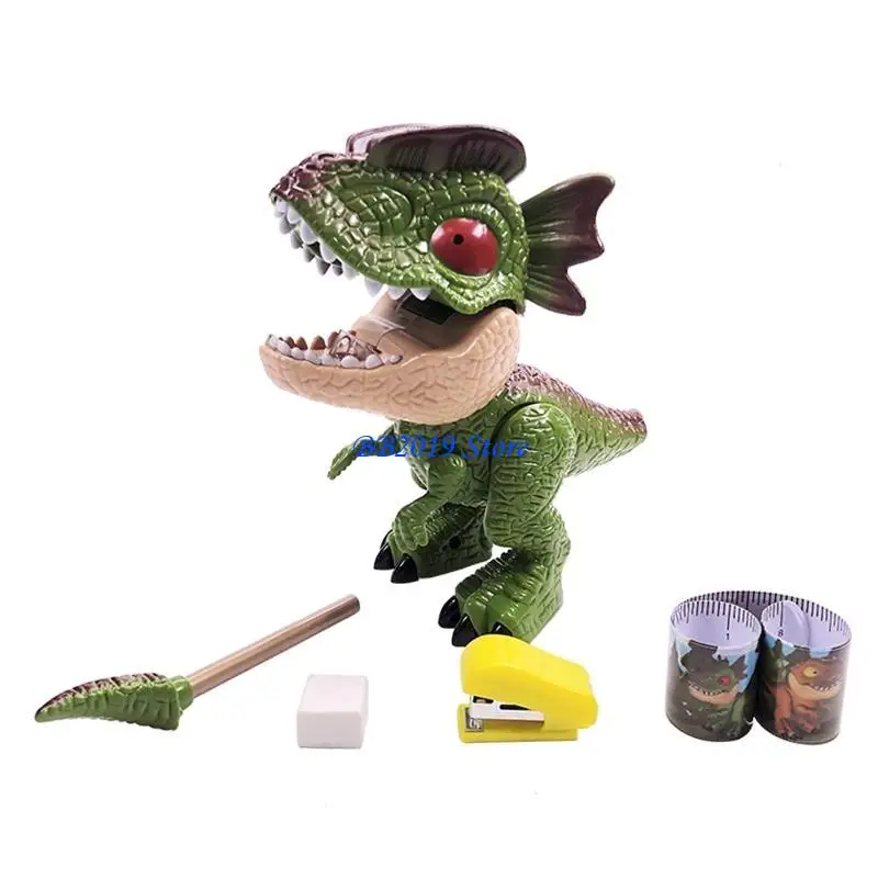 Q0KB Educational DIY Disassembly Dinosaur Stationery 5 in 1 for Children's Day
