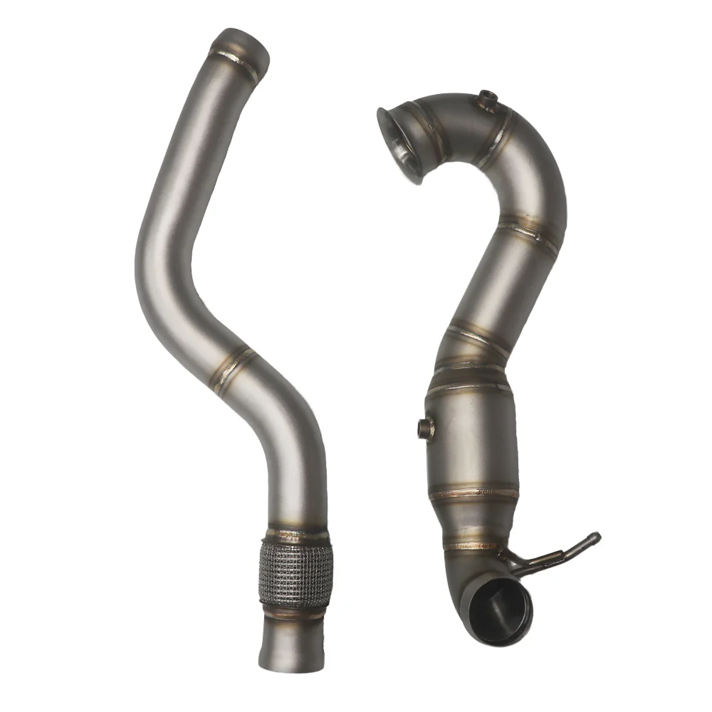 

New 304 Stainless Steel Exhaust Downpipe for Benz A45 2014-2018 Three Way Catalytic Converter with W176 2.0T Condition New