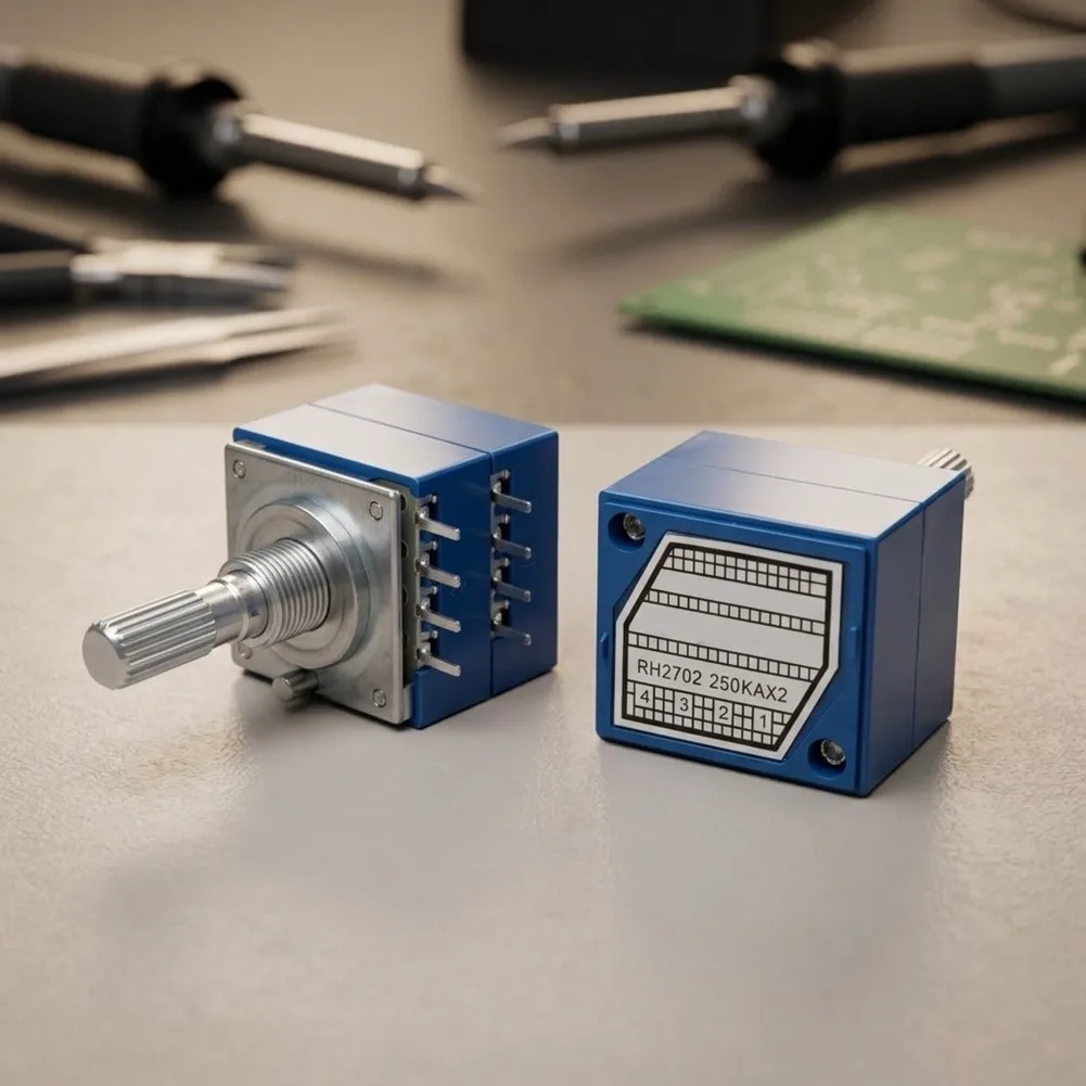 Electronic Circuit Control Dual for volume Potentiometer Lightweight Build Stable Output 250K Ohm Resistance 100K Ohm Tolerance