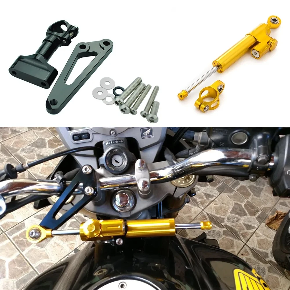 Stabilizzatore ammortizzatore sterzo moto per Honda CB600F HORNET CB 600F 2007-2016 2008 controllo di sicurezza invertito lineare + staffa