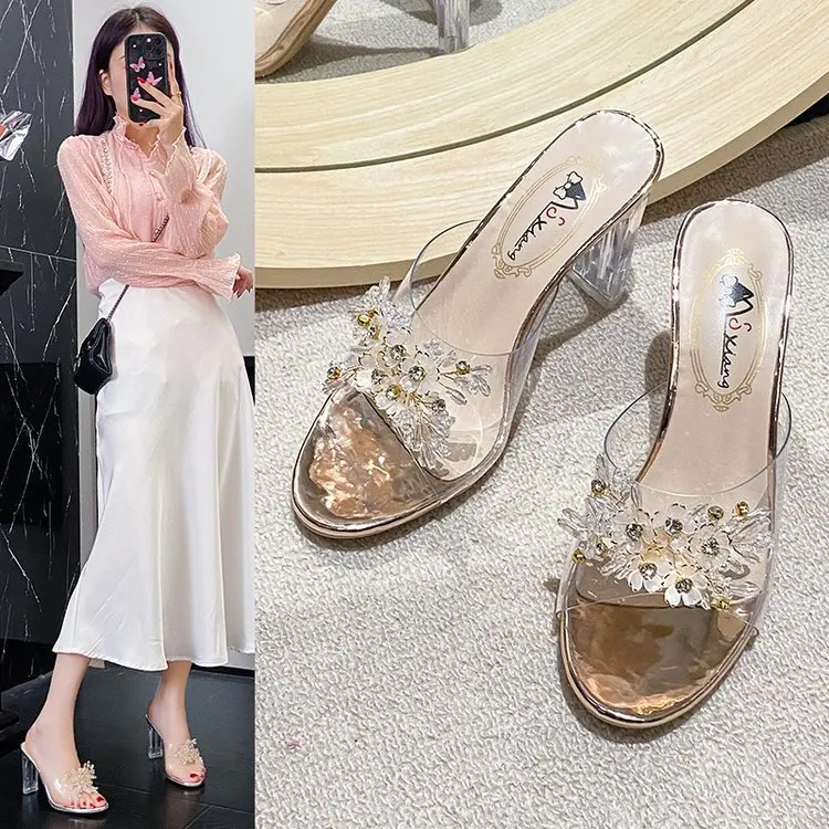 Sepatu Rendah TPR PU Rome Hoof Heels Kain Sepatu Rendah Rome Hoof Heels TPR PU