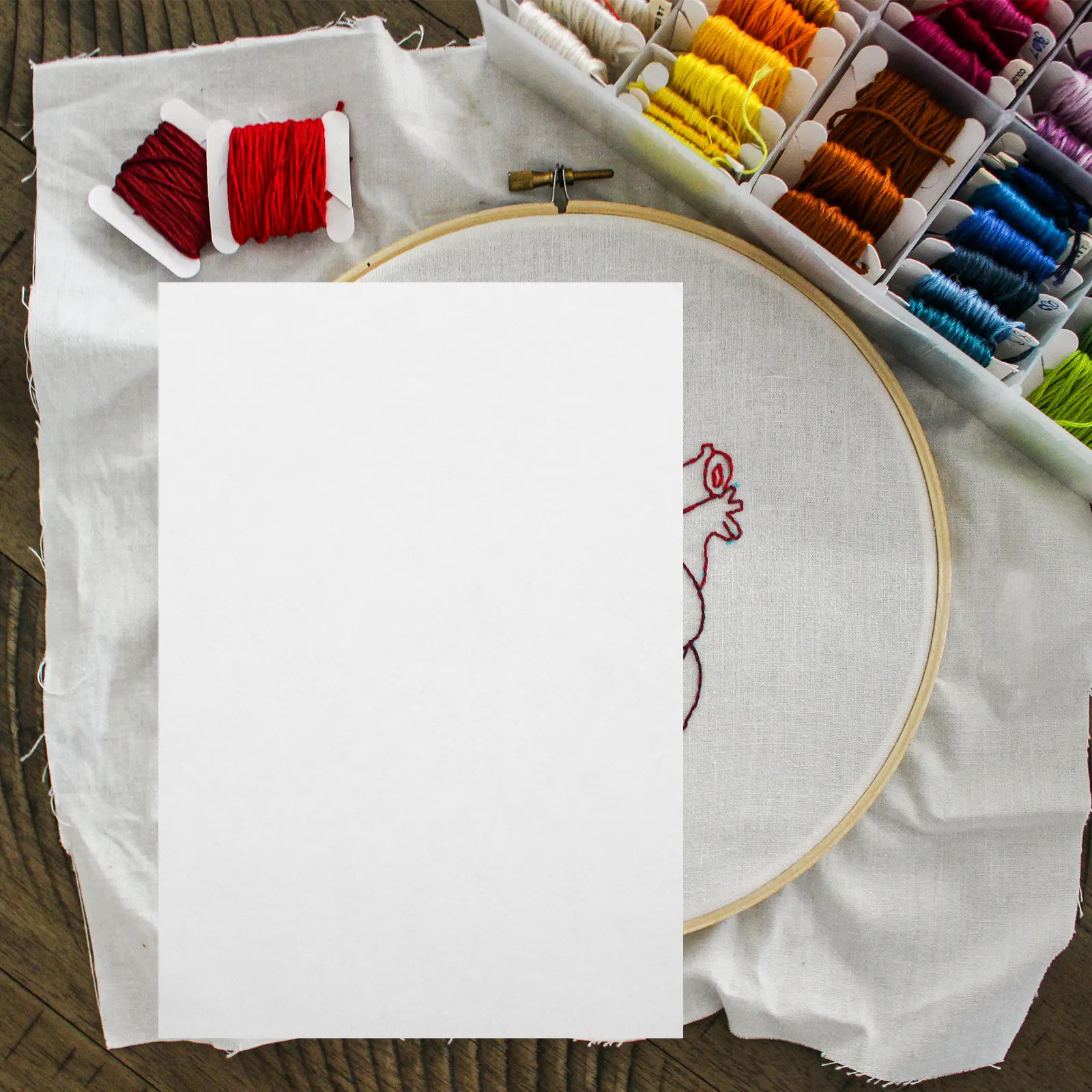 

Dissolvable Embroidery Stabilizer Paper Self Adhesive Water Soluble Non Woven Fabric for Stick Stitch Transfer Templates Sew