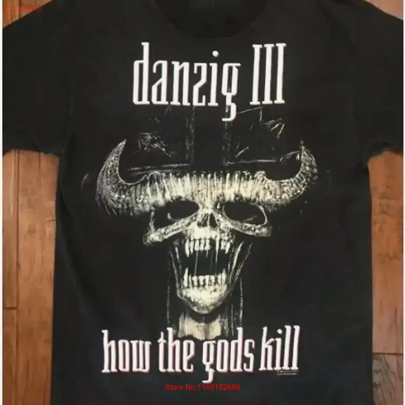Unisex, fashionable, comfortable, multifunctional Danzig III, how the gods kill retro cotton black full size T-shirt