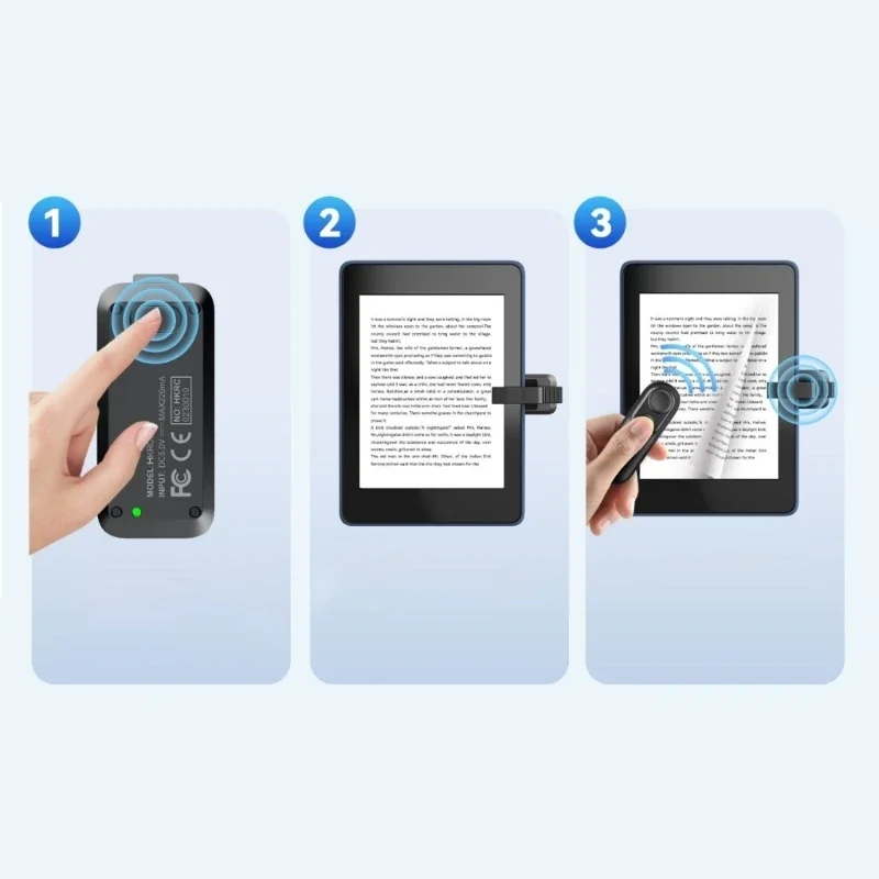 Controllo dei clicker ergonomici per lettura dei romanzi wireless pagine remoto Turner controllo telecomando Turner con