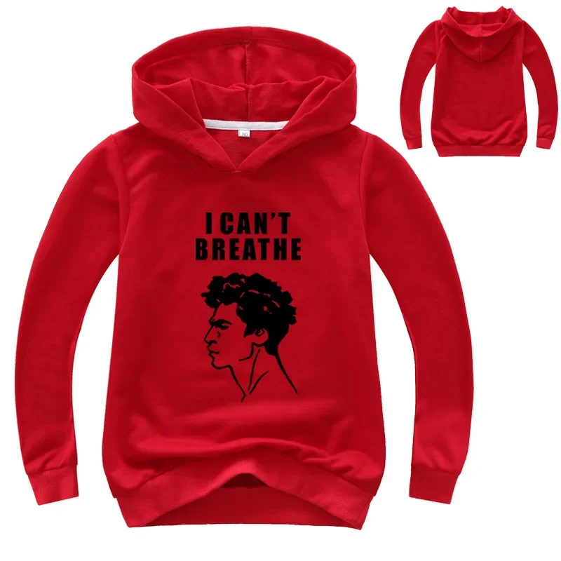 Children I CAN'T BREATHE Print Clothes Baby Boy Girl Sweartshirt Kids Long Sleeve T Shirts Top Tee Spring Autumn Hoodies Outfits