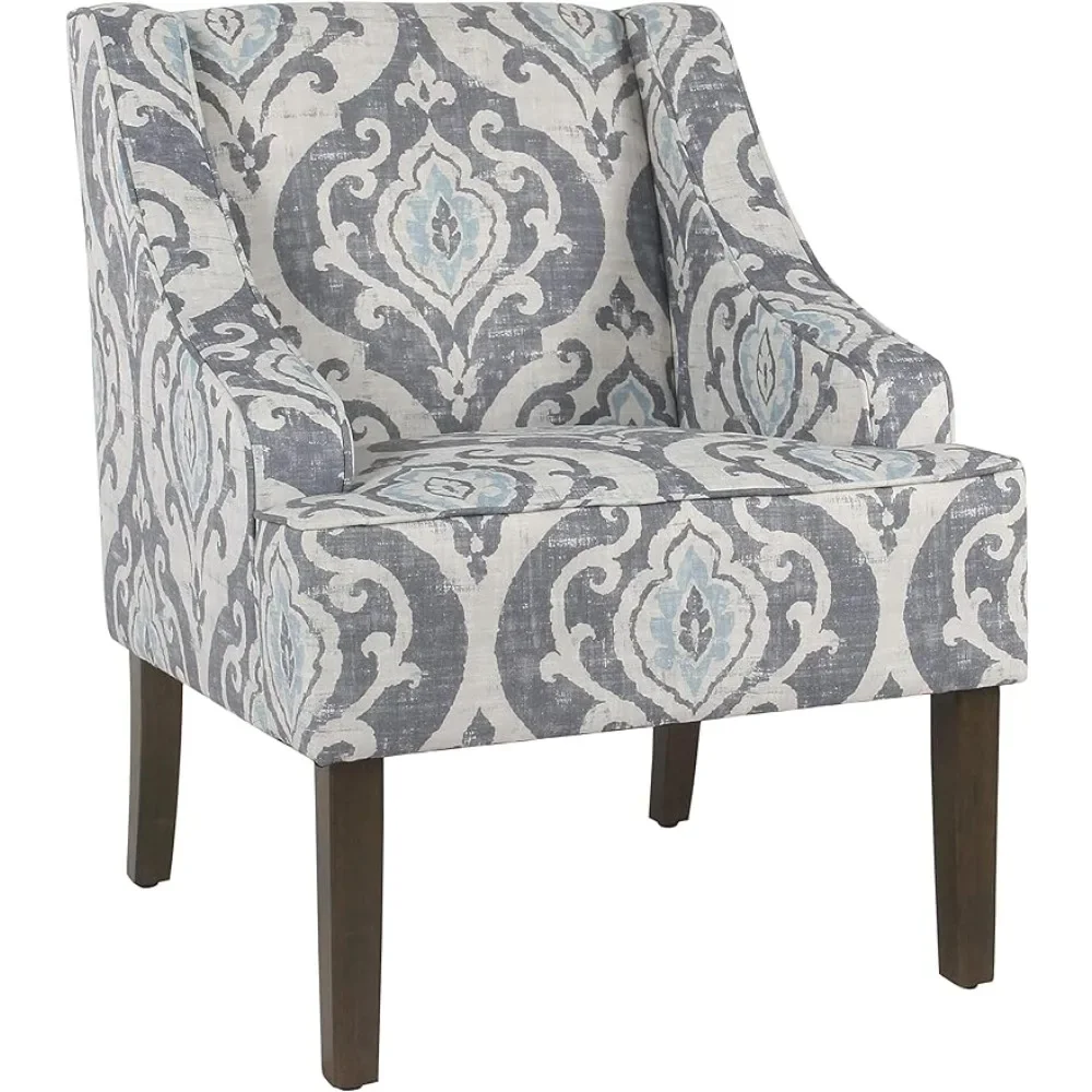 Velvet Swoop Arm Accent Chair Living Room Chairs Suri Blue Freight Free Furniture Lounge Home