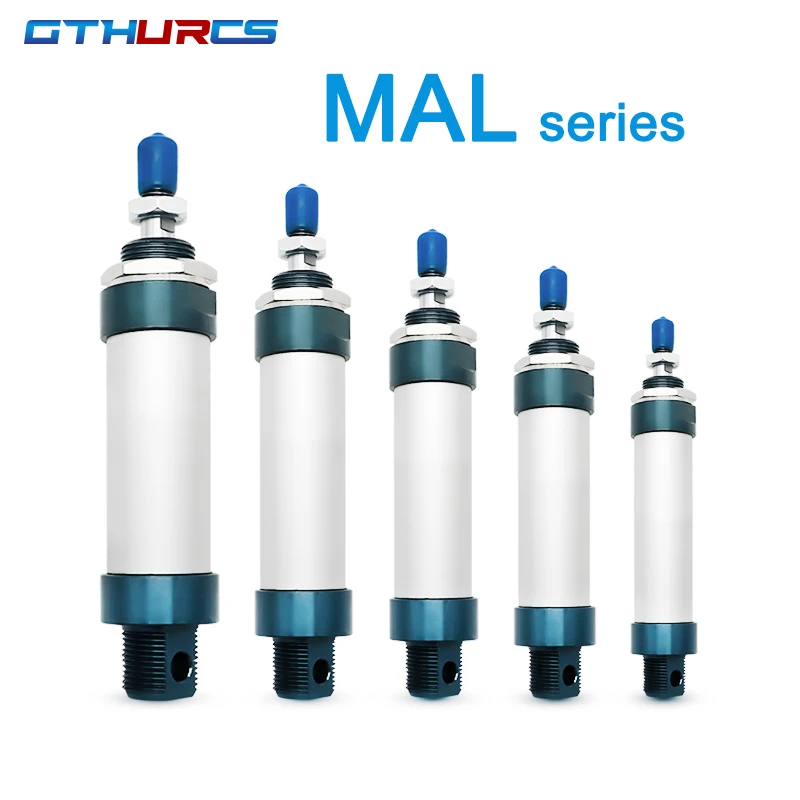 MAL Series Mini Pneumatic Cylinders Bore with 16/20/25/32/40mm Stroke with 25/50/75/100/200/300 Single L