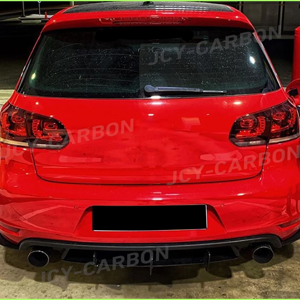 

Высококачественная накладка-диффузор JCYECF из ABS-пластика для заднего бампера Volkswagen Golf 6 VI MK6 GTI R20 в стиле «акулий плавник»