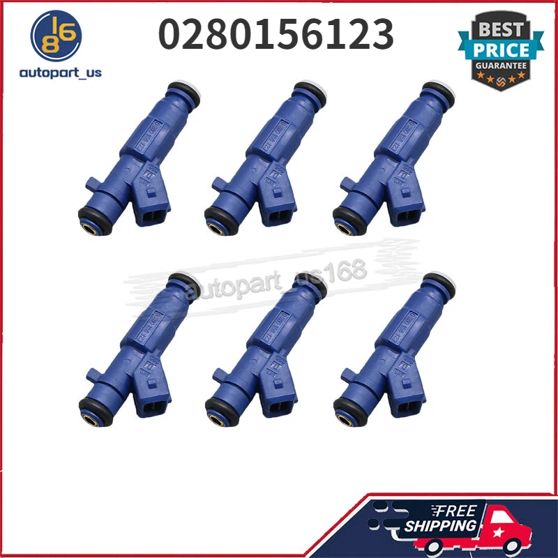 For FORD BA BF Falcon XT Fairlaine XR6 Territory 4.0L 0280156123 6PCS Fuel Injectors