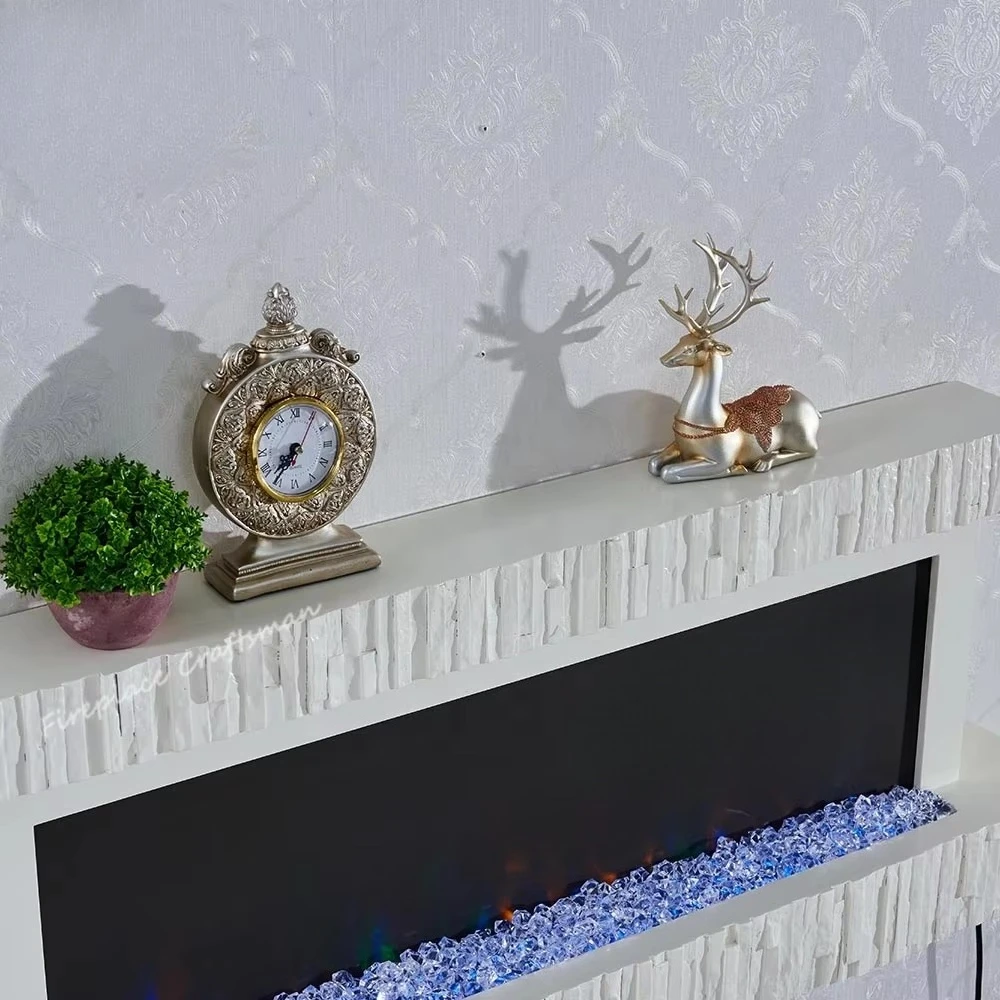 Manufactory Wall Cinewall Fire Lowline Floating Waterdamp Haard Crystal Electric Fireplace Heater Australia for Living Room