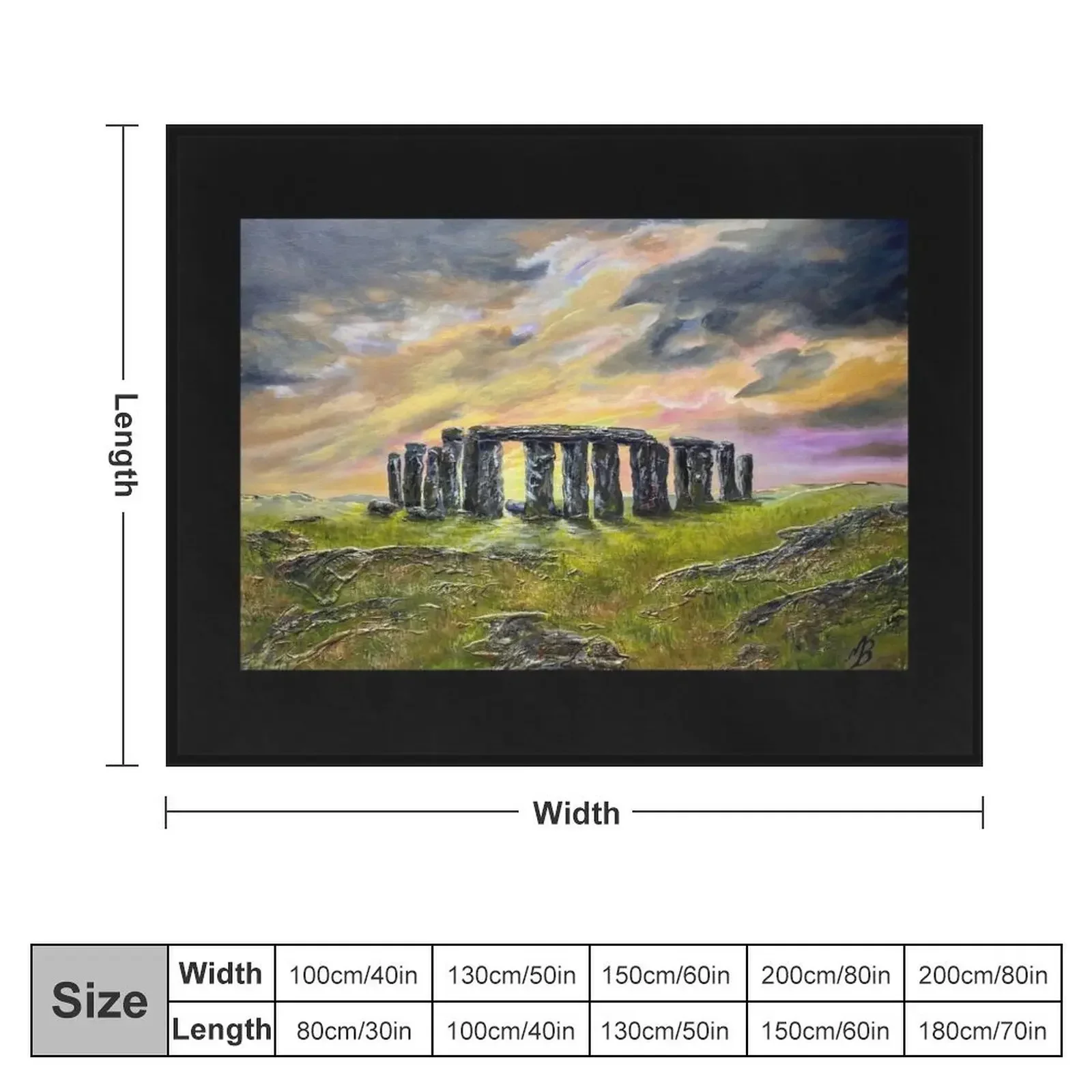 Stone Henge Throw Blanket warm winter Custom Blankets