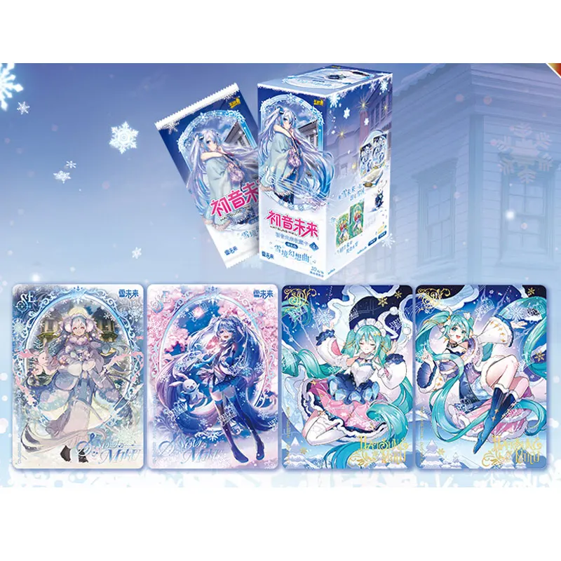 KAYOU Hatsune Miku Series 4 First Sight Pack Snowy Fantasy Genuine Version Kagamine Rin Len Anime Collection Card Birthday Gift