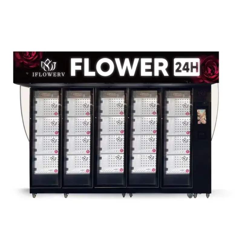 Big Capacity Fresh Flower Vending Machine Refrigerator Gifts Boxes Smart Lockers for Gifts Bouquets Outdoor Customized