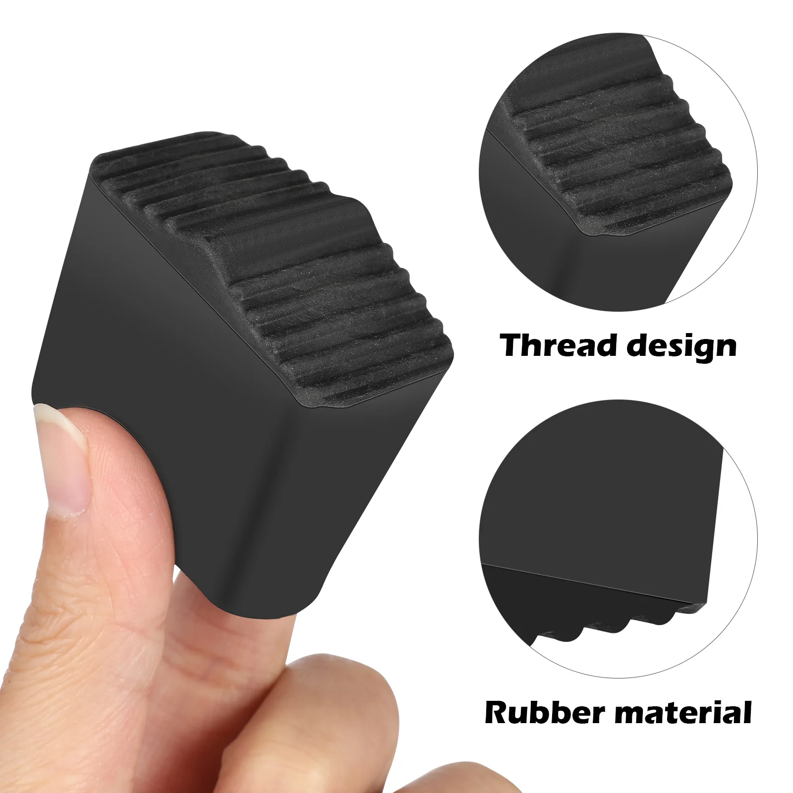 2pcs Ladder Feet Protector Cover Anti-Slip Thick Wear-Resistant Easy To Install Safety Pad Ladder Feet Rubber Covers