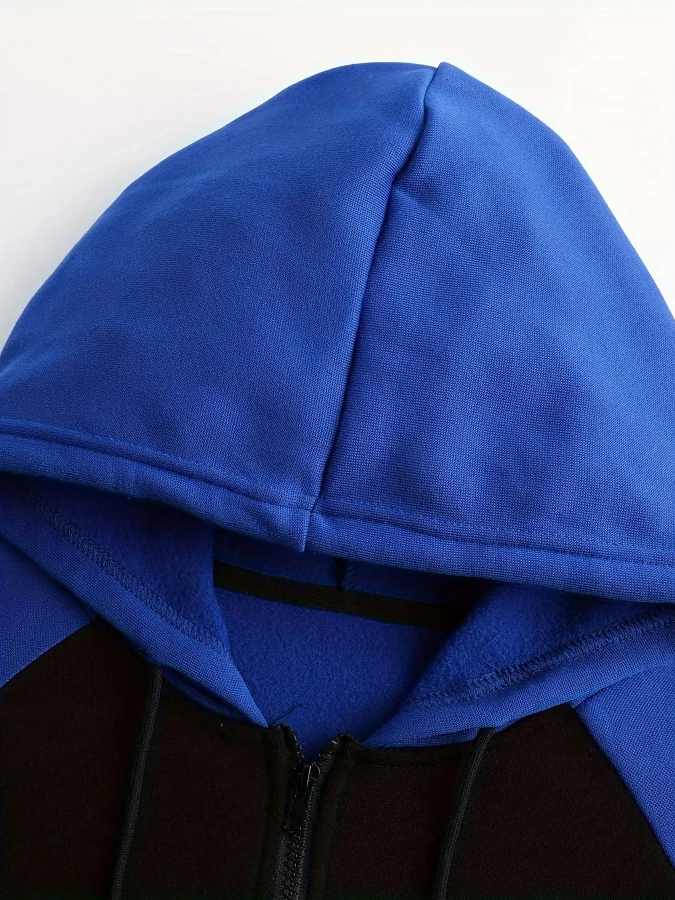 새로운 가을 겨울 남성용 지퍼 디자인 후드 슈트 플리스 후드 슈트 남성 캐주얼 스포츠 슈트