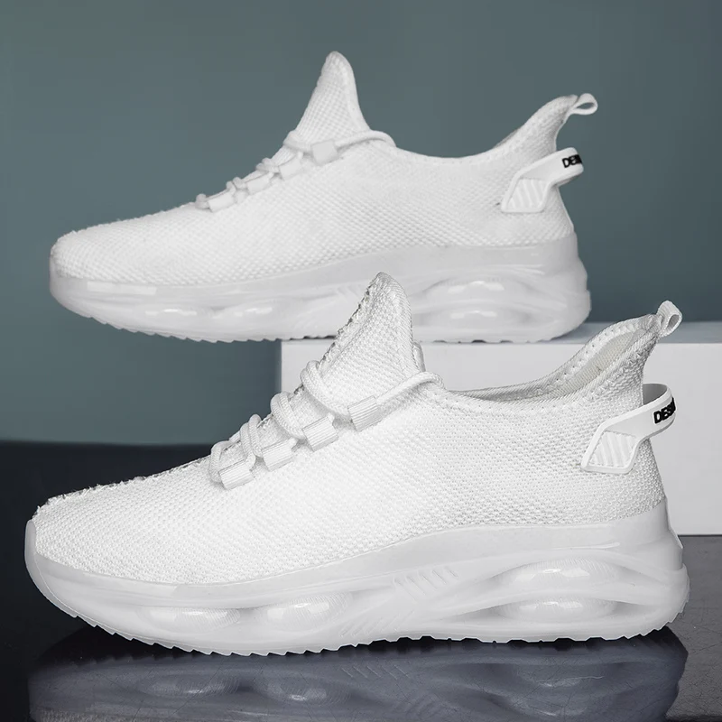 

Кроссовки женские прочные дышащие противоскользящие мужские туфли удобные легкие мягкие тканые сетчатые спортивные туфли на шнуровке мужские