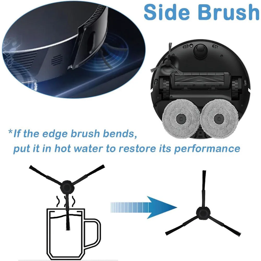 Spare Parts For JONR P20 PRO/T5 Pro Robot Vacuum Cleaner, Main Side Brush Hepa Filter Mop Cloth Mop Pad Dust Bag Replacement image 3