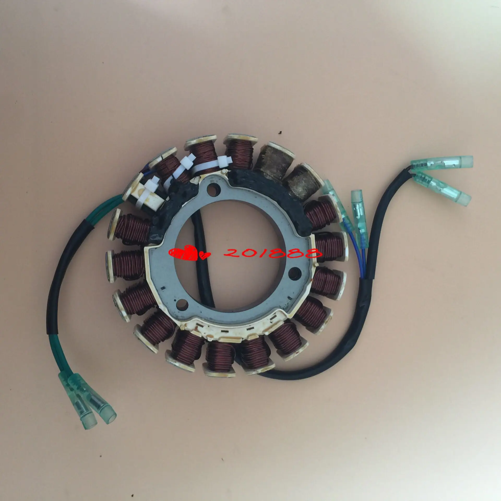

Charging and ignition coil assembly four stroke 20 horsepower outboard engine installation accessories