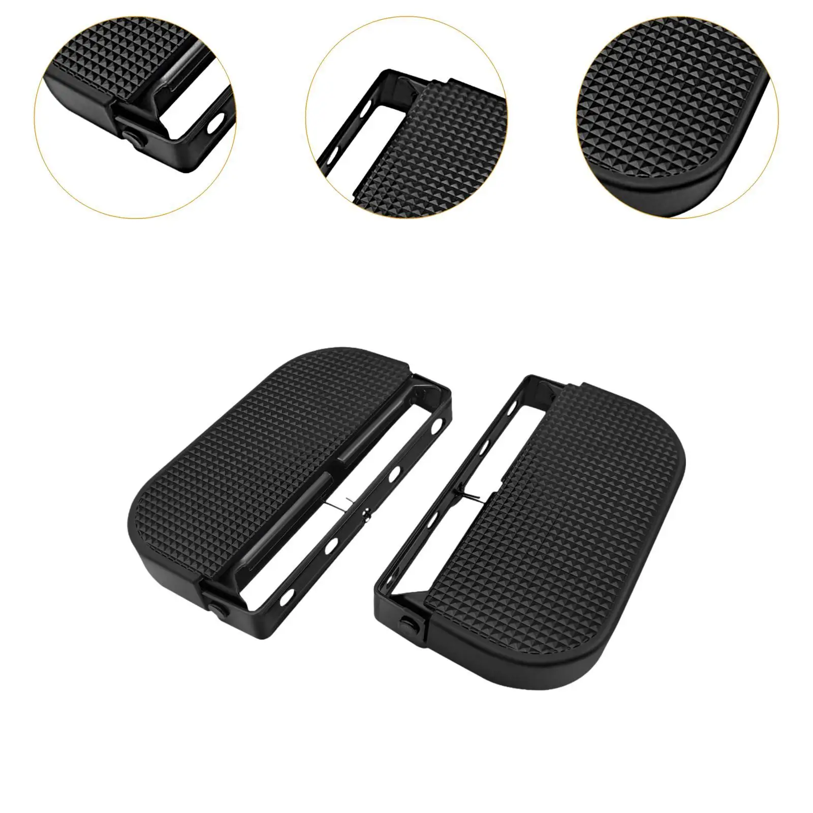 Durable Foldable Motorcycle Footboards Rear Pedal Extension for Electric Bike Touring and Passenger Comfort