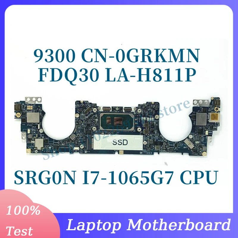 

CN-0GRKMN 0GRKMN GRKMN With SRG0N I7-1065G7 CPU Mainboard For DELL 9300 Laptop Motherboard FDQ30 LA-H811P 100% Fully Tested Good