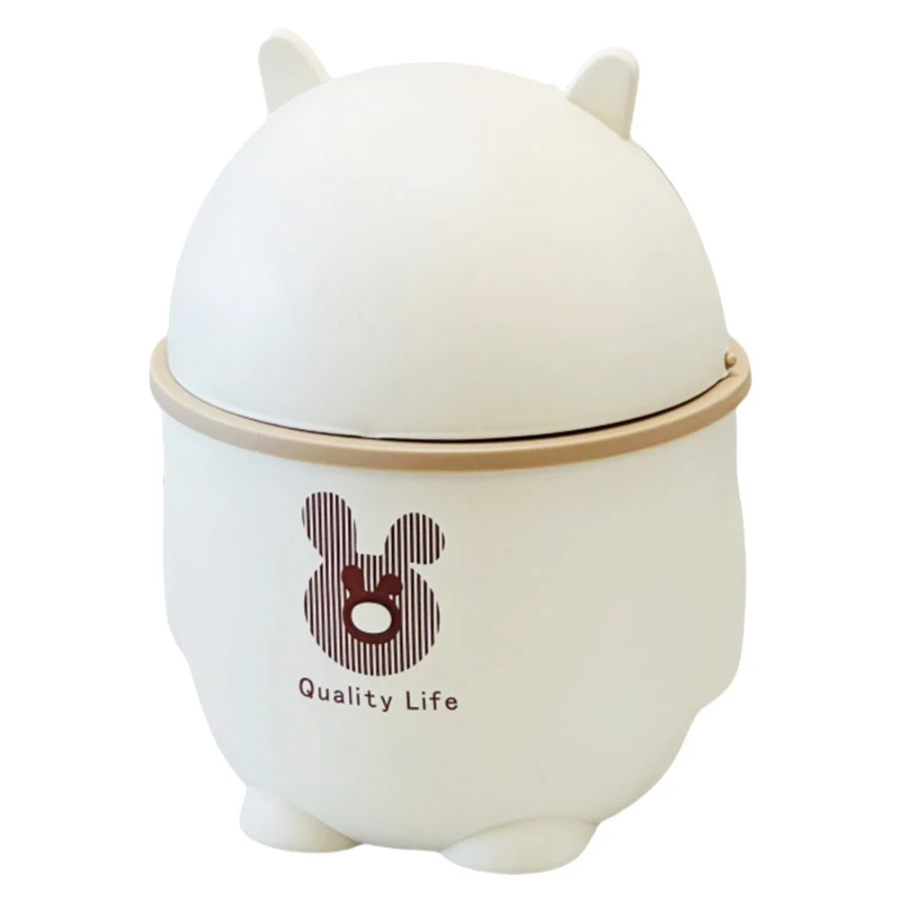 

Cartoon Wastebasket Counter Trash Can Decorate Cans for Bathroom Pp Black Office Desktop