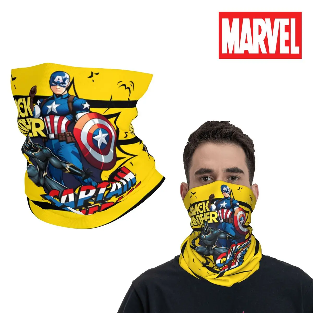 

Чудесная бандана, накидка на шею для мотоцикла, клуба, Черная пантера, маска для лица для бега, унисекс, для взрослых, зима