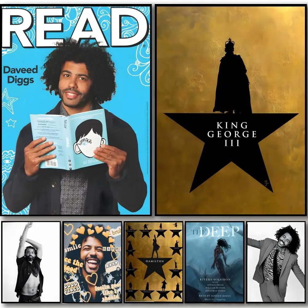 Charismatic American Actor Rapper D-Daveed D-Diggs Poster HD art sticky wall waterproof home bedroom bar aesthetic decoration