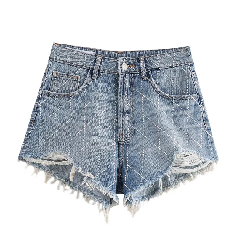 

Summer Women's Denim Shorts 2024 New Casual Versatile Fashion Classic Retro High-Waisted Zipper Streetwear Shorts