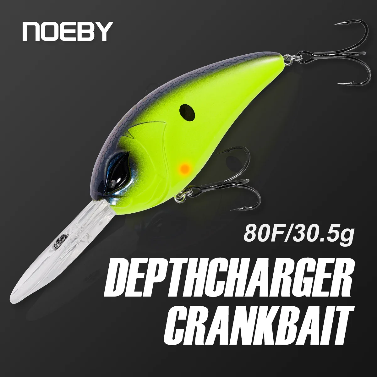 

NOEBY Deep Diving Crankbait 8cm 30.5g Floating Minnow Fishing Lure Artificial Hard Bait for Bass Pike Saltwater Fishing Lure