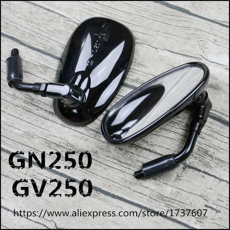 

10mm Oval Motorcycle Back Mirrors Universal Vintage Motorcycle Rearview Mirror for GN/GV250