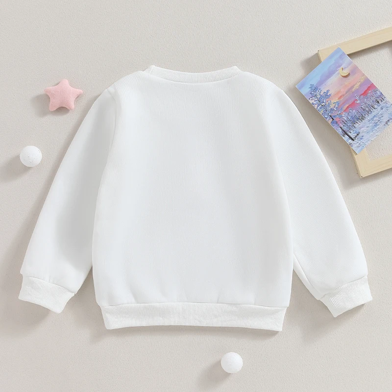 

Kids Baby Girl Sweatshirt Trendy Girl Print Round Neck Long Sleeve Pullovers Autumn Tops for Toddler Cute Fall Clothes