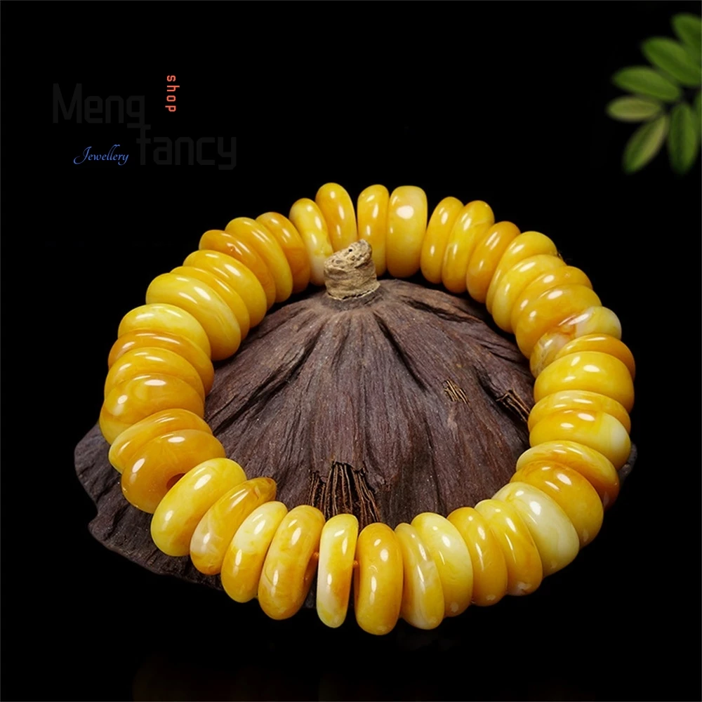 

Amber Bracelets Baltic Old Honey Wheels Abacus Beads Amber Spacers Accessory Bracelets For Men And Women Elegant Fashion Jewelry
